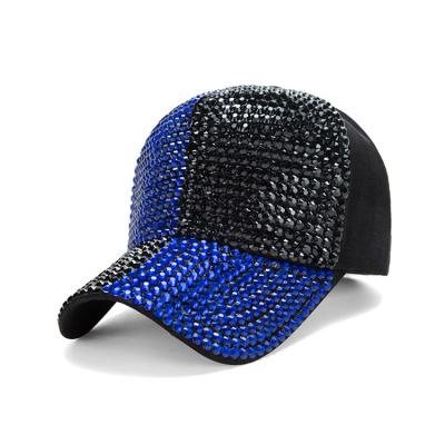 China Bling Baseball Caps Unisex Bling Crystal Hats Plain Rhinestone New Arrival 5-Panel Hat 5 Panel Sports Hats for sale