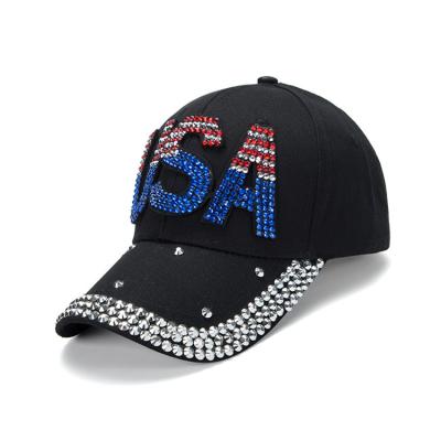 China Wholesales COMMON USA Rhinestone Fast Shipping Baseball Caps Accept Jean Sport Caps Customized for sale