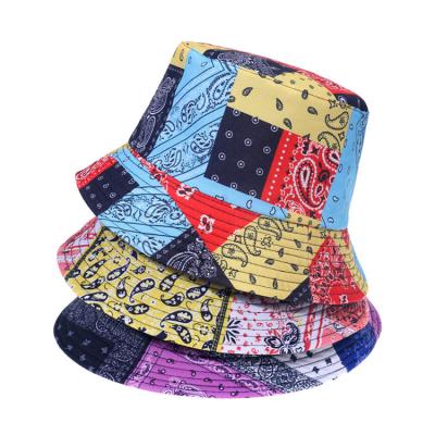 China Fashion Amazon Cashew Flowers Colorful Bucket Hats Unisex Wide Flat Brim Fisherman Hats for sale