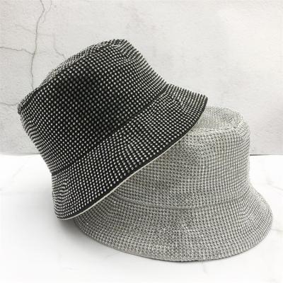 China Fashion Custom Stylish Sequins Bling Bling Bucket Hat For Women Fashion Wide Brim Hats for sale