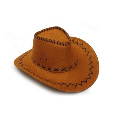 China Cheap Unisex Western Bulk Cowboy Hats Fedora Hats Suede Wide Brim European and American Style Wholesale Sales for sale