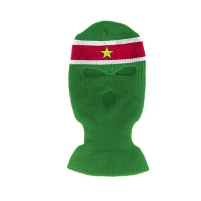 China 3 Hole Knitted Ski Mask Hats Custom Embroidery COMMON Winter Face Cover Beanies Full Face For Outdoor Sports for sale