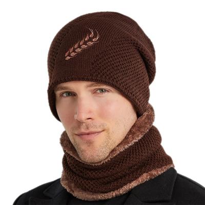 China COMMON Wholesale Winter Warm Beanie Hats With Scarf For Men Crochet Knitted Hat Scarf Set for sale