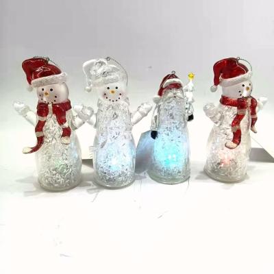 China Led Light Christmas Decoration Supplies LED Lights Acrylic Luminous Snowman for sale