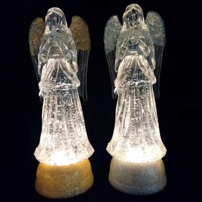 China Led Light Christmas Decoration Supplies Acrylic Led Prayer Angel And Horn Light For Home for sale