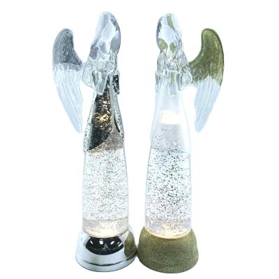 China Acrylic factory wholesale lit acrylic led pray glitter water angel table decoration for sale