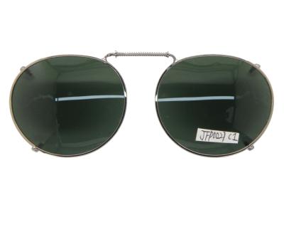 China Fashion Sunglasses Spring Retractable Clip On Sunglasses Sliver Metal Frame With 50*43 Without Arm Eyewear for sale