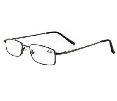 China Full-rim reading glass warm blue light blocking Full-rim metal reading glasses with 24% anti blue light 49-18-140 for sale