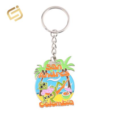 China 3D Mark Custom Design Enamel Printing Process 3D Plastic Metal Key Chain for sale