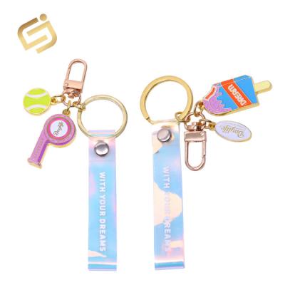 China professional quality 3D custom contracted girl pink key chain for sale