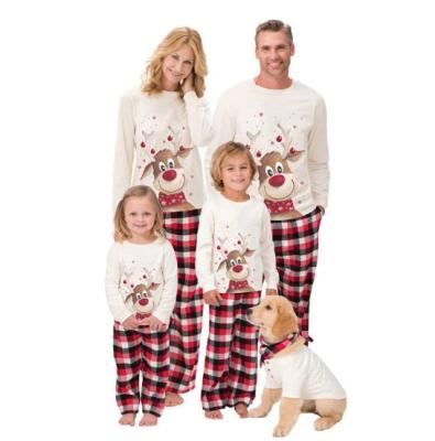 China Kids Sleepwear Parent-child Suit Christmas QUICK-DRY Pajamas Sets Home Wear Family Dog Matching Clothes for sale