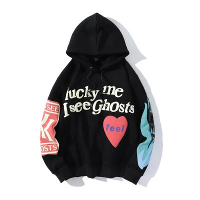 China Kanye West Hoodies Lucky QUICK DRY I I See The Ghosts Hoodie Heart Red Logo Sweatshirts Kids See The Ghosts Pullover Mens Womens Foam 3D Print for sale