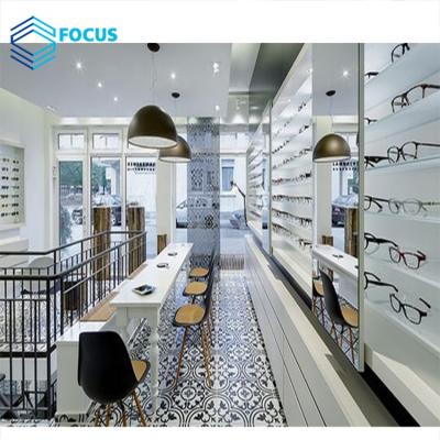 China Optical Retail Store Customized Wooden Sunglasses Showcases Lighted Cabinet Design To Show Optical Store Furniture Design for sale