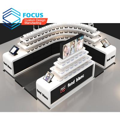 China Retail Store Eyewear Shop Display Furniture Eyewear Shop Interior Design Optical Views Shop Counter Design for sale