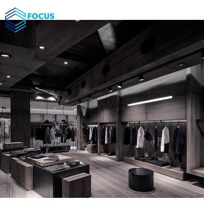 China Men Shop Gentlemen's Boutique Clothing Store Furniture Fabric Shop Counter Design Men's Suits Clothing Display Rack for sale