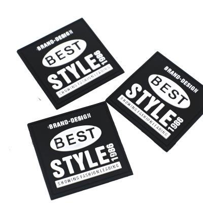 China 3D Wholesale Customized Brand Logo Iron On Clothing Bag Hat Pet Emboss 3D Printer Soft Rubber Silicon Label Patch for sale