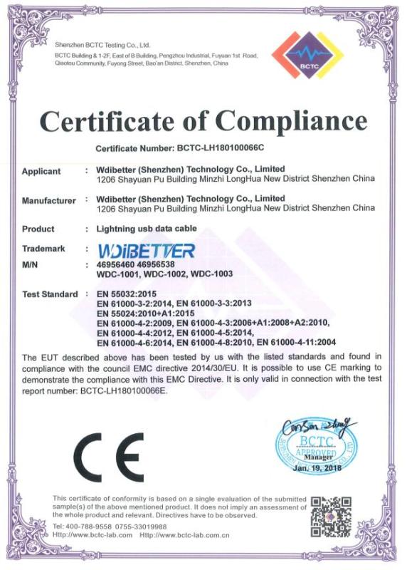 CE - Wdibetter (Shenzhen) Technology Co., Limited