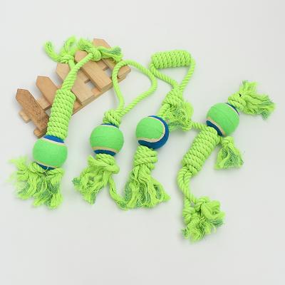 China Best Sustainable Pet Products Tennis Cotton Rope Toy Dog Toys For Chewing for sale