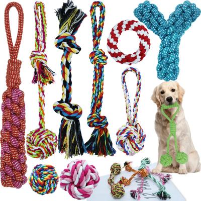 China Viable Screaming Chicken Bite Dog Chew Resistant Cotton Ties Chew Rope Toy Set for sale