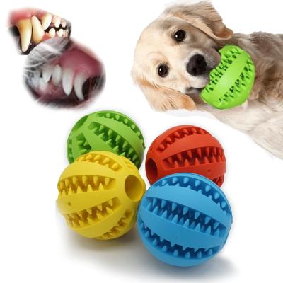 China Factory Direct Sales Durable Rubber Molar Ball Dog Leaking Toy Ball Bite-Resistant Ball for sale