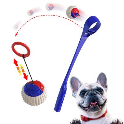 China Toy Throwing Cue Balls Thrower Dog Pet Dog Viable Training Amazon Supplies Hot Dog Interactive Non-automatic Outdoor Tennis Ball Thrower for sale