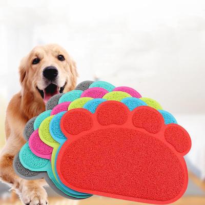 China Sustainable Wholesale PVC Dog Cat Litter Multi-colors Manufacturer Feeding Mat for sale