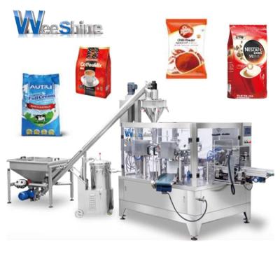 China Multi Function Automatic Flour Zipper Premade Pouch Powder Packing Machine for Coffee Spices Sugar Flour Sachet Filling Weighting for sale