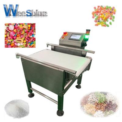 China Gram Fin Type High Sensitivity Micro Fast Belt Weigher Automatic Check Weigher For Rice Nuts Granular Quality 3000g With Rejector (W)850mm*(L)450mm for sale