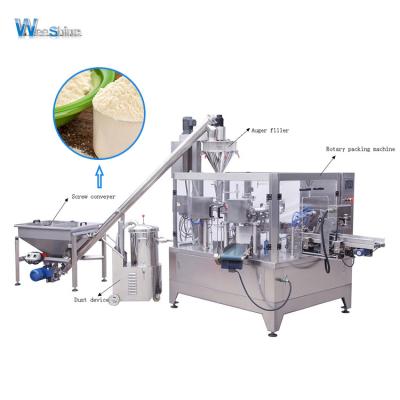 China Food Premade Bag Stand Up Pocket Whole Grain Whole Milk Powder Packing Machine for sale