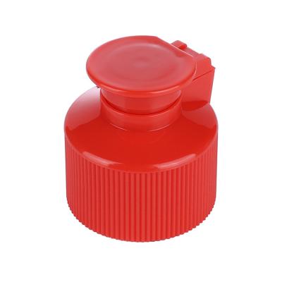 China Non Puddle Hot Selling 28/410 Round Shape Shampoo Flip Top Bottle Cap For Pet Cosmetic Plastic Bottle for sale