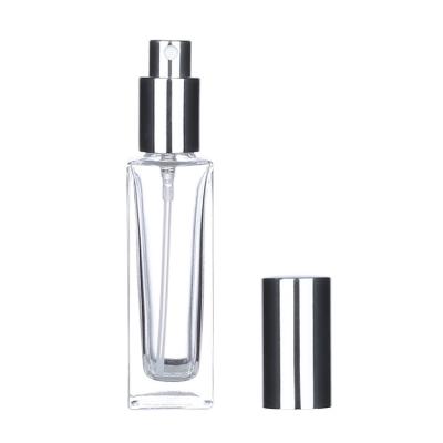 China 30/50/100ML Cosmetic Glass Empty Refillable Spray Perfume Making Custom Home Square Spray Bottles Luxury Perfume Bottle for sale