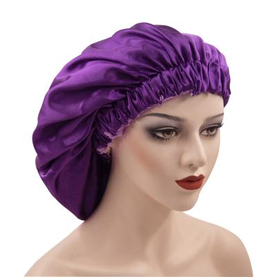 China Mommy and me fashion designer headbands double oversized silk hair hoods and wholesale hair hoods for sale