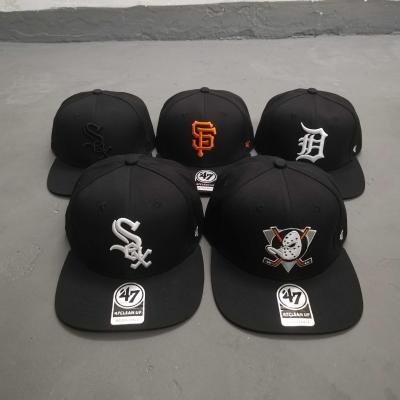 China New COMMON custom logo style embroidery snapback gorras sports hats with flat brim fitted baseball hat for sale