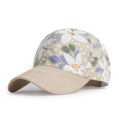 China JOINT Cheap Flora Printed Baseball Cap Sports Hat Caps for sale