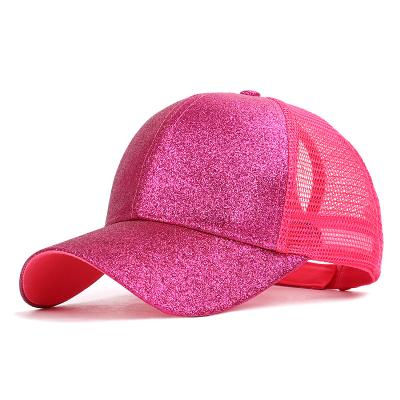 China JOINT Baseball Cap Women Ponytail Fashion Glitter Hats For Women Trucker Hats for sale