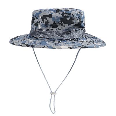 China Foldable Couturier Allover Printed and Fisherman Embroidered Cotton Bucket Hat for sale