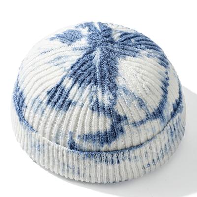 China China Factory COMMON Handsome 5 Color Polyester Knitted Tie Dye Daily Wear Winter and Autumn Warm Keeping Unisex Beanie Hat for sale