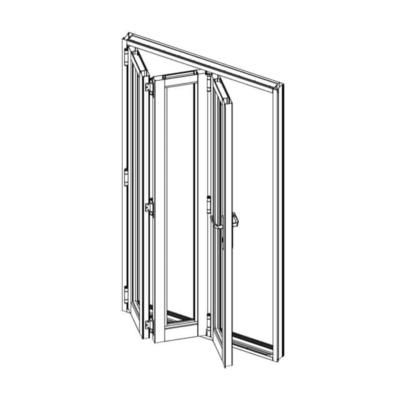 China High Quality Sound Insulation Aluminum Exterior Accordion Doors Low-E Delight Folding Door Design for sale