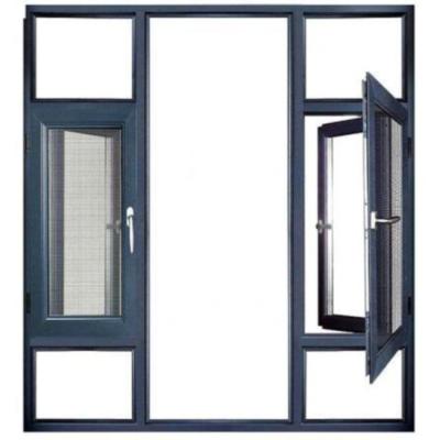 China Swing Thermal Break Aluminum Casement Windows With Built In Blind Window for sale