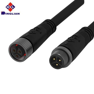 China Outdoor Lighting Extremely Weather Resistant Male 3 Pin LED Outdoor Strip Waterproof Gold Plating Screw Connector for sale