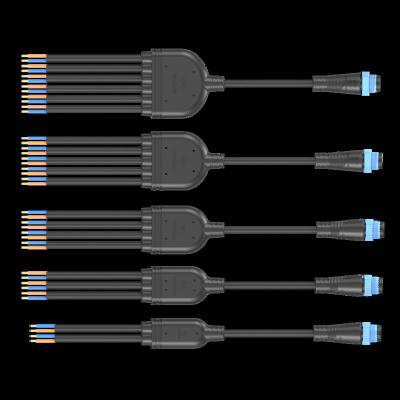 China Exterior Line Connectors Main Line And Secondary Lighting Y Splitter Lines Waterproof Connector for sale