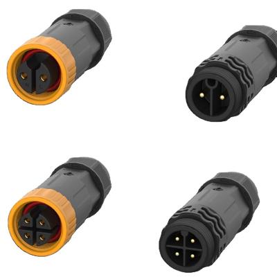 China Outdoor Lighting For Led Lighting M20 Ip68 Waterproof Connector Flat Seal Male Female Sockets for sale