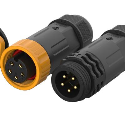 China Outdoor Lighting Ip68 Waterproof Connectors Wire Wire Socket Plug Male And Female Butt Nut Type - 2 3 4 5 6 7 8 9 Pin Panel Mount Plug for sale