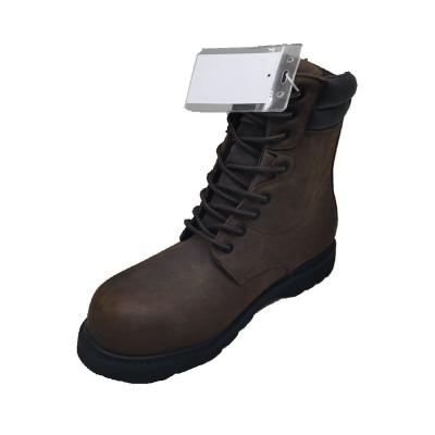 China Genuine Goodyear Sole Steel Toe Cow Leather Rubber Welted Cut Safety Shoes Men Genuine High Working Boots for sale