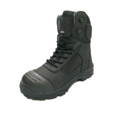 China steel toe & steel toe cowhide midsole TPU security combat army police leather boots increasing boots with steel toe or compound midsole for sale