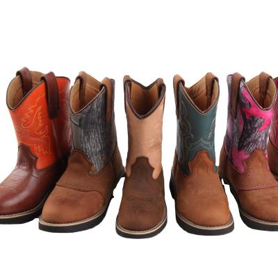 China Anti-Static Cowboy Boots Fashion Floral Cow Leather Long Leg Tube Boots Chinese Factory Morning Glory Shoes for sale