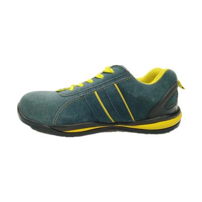 China steel toe & low midsole steel customization cut low cut green suede wholesale work shoes for sale