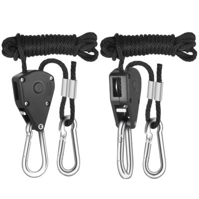 China Modern Adjustable Heavy Duty 1/8 Raises Light Weight Rope Hanger Ratchet 150lb Capacity for sale