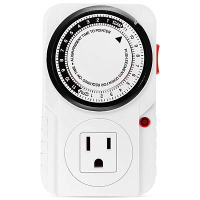 China LAMPPLANT Inverter 24 Hours Plug-in Electrical Outlet Mechanical Timers Switch Digital Programmable Indoor Timer Switch for sale