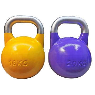 China Pro Commercial Use Grade Color Chrome Handle Competition Kettlebell With Custom Logo for sale